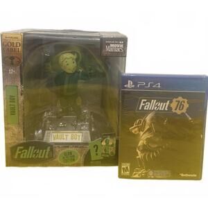 McFarlane Gold Label Fallout Vault Boy Limited Edition Figure. New + PS4 FallOut